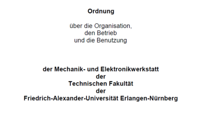 Zur Seite: Werkstattordnung